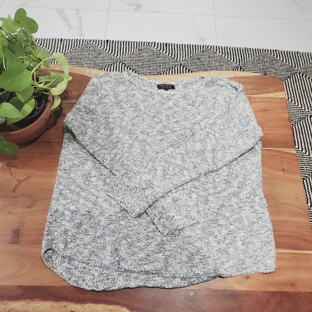 Banana Republic Italian Marl Heathered Boat Neck Raglan Knit Top - Picture 3 of 11